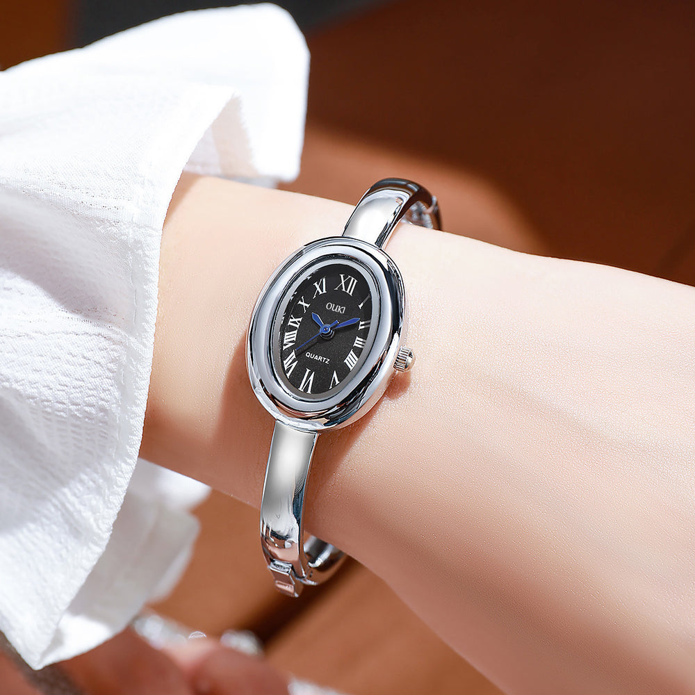 New bathtub bracelet women's watch women's watch fashion oval roman scale women's watch quartz watch wholesale