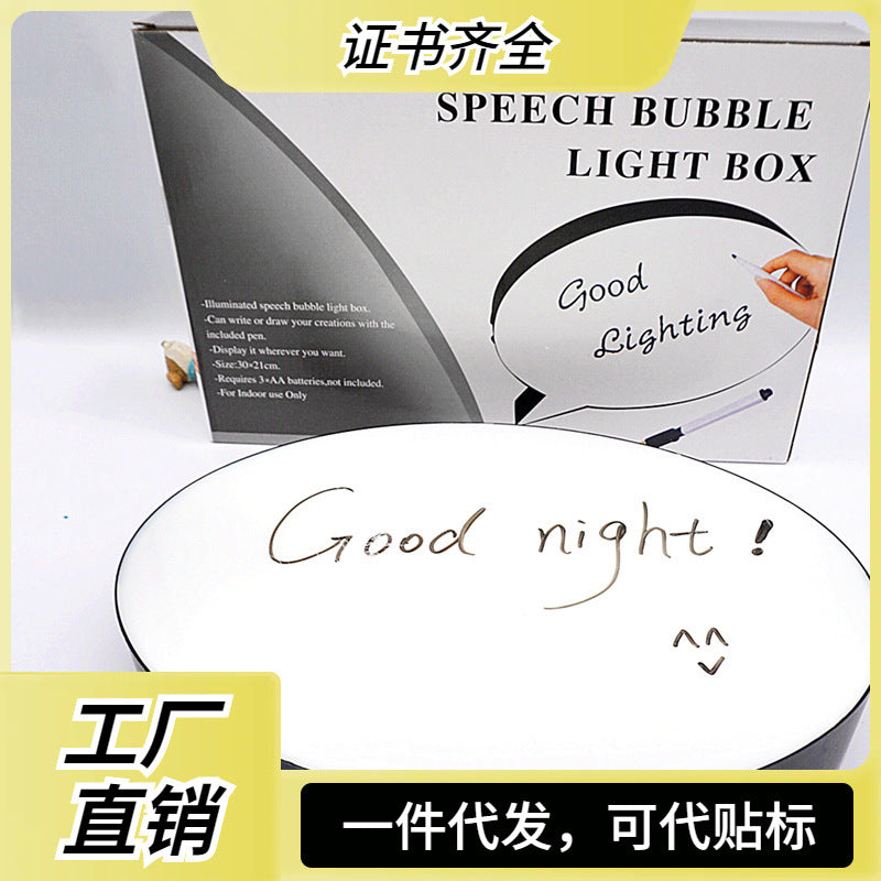 Factory direct sales DIY creative Q-type handwritten LED light box confession proposal birthday decorative light erasable light box