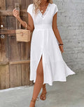 Fashion cross-border  exportspring & fallnew arrival women's fashioncasualv neck lace patchworkdress