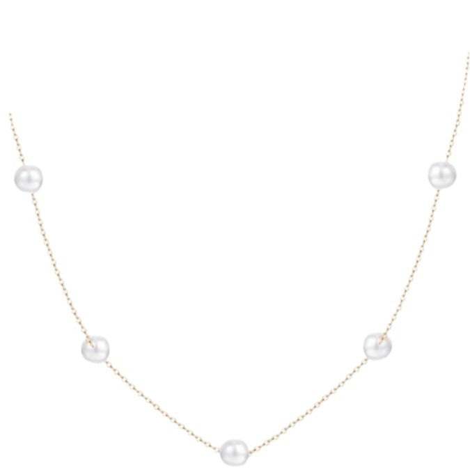 New arrivalniche stylecasual metal circle pearl pendant y necklace fashioneleganttrendy women's chain accessories