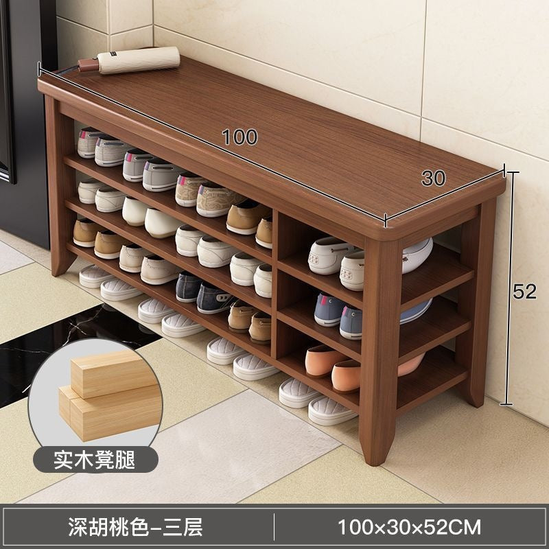 Solid wood leg shoe changing stool for home door can sit storage scandinaviancasual shoe stool small apartment entrance stool