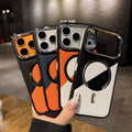 New color block leather texture magnetic iphone 17 case, apple 16 pro max shockproof protective cover - wholesale