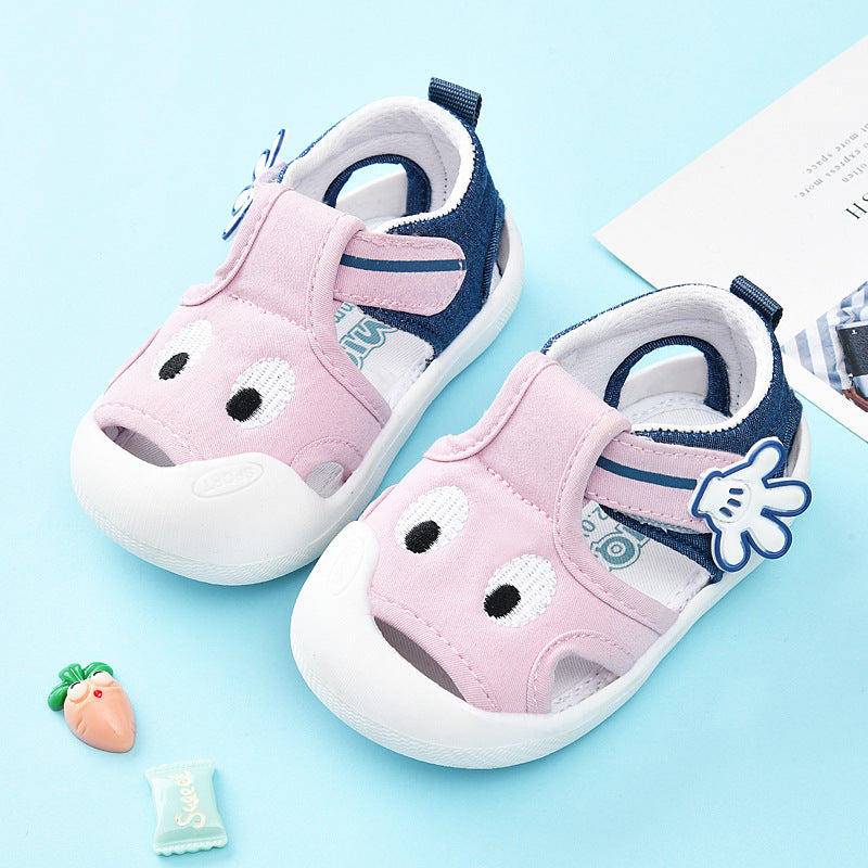 Baby summer toddler shoes for girls 0-1-2 years old, soft sole infant sandals, anti-slip baby shoes for boys, wholesale