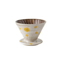 Stylish ceramic coffee utensils retro funnel filter cup for home office hand brewed coffee ceramic funnel filter cup
