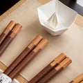 [10 pairs] black walnut wood chopsticks, high-end wooden chopsticks for home use, solid wood spliced chopsticks for gifting, one chopstick per person