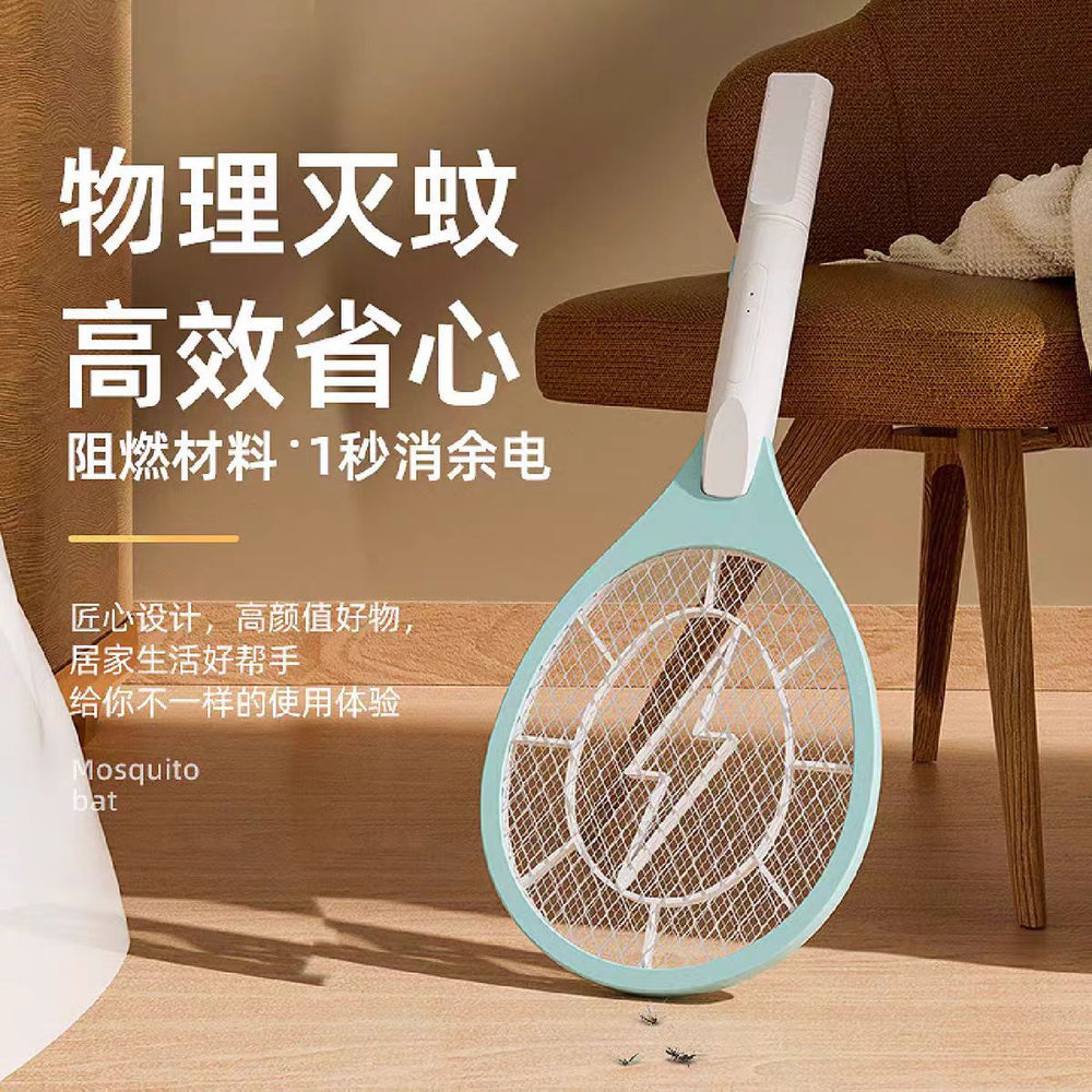 Summer home appliance electric mosquito swatter rechargeable mosquito killer lamp high-power mosquito exterminator handheld electric shock fly swatter