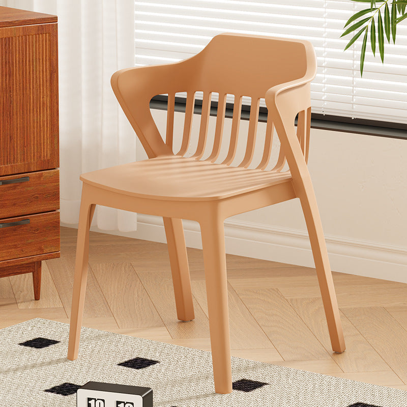 Wholesale engineering backrest stool thickenedfor home plastic chair stackable dining chair spare commercial casual armchair