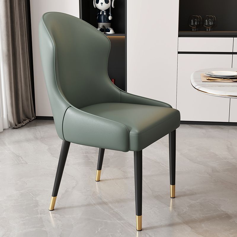 Dining chair - modern minimalist home restaurant chair, comfortable backrest, iron art dining table chair, nordic light luxury hotel chair