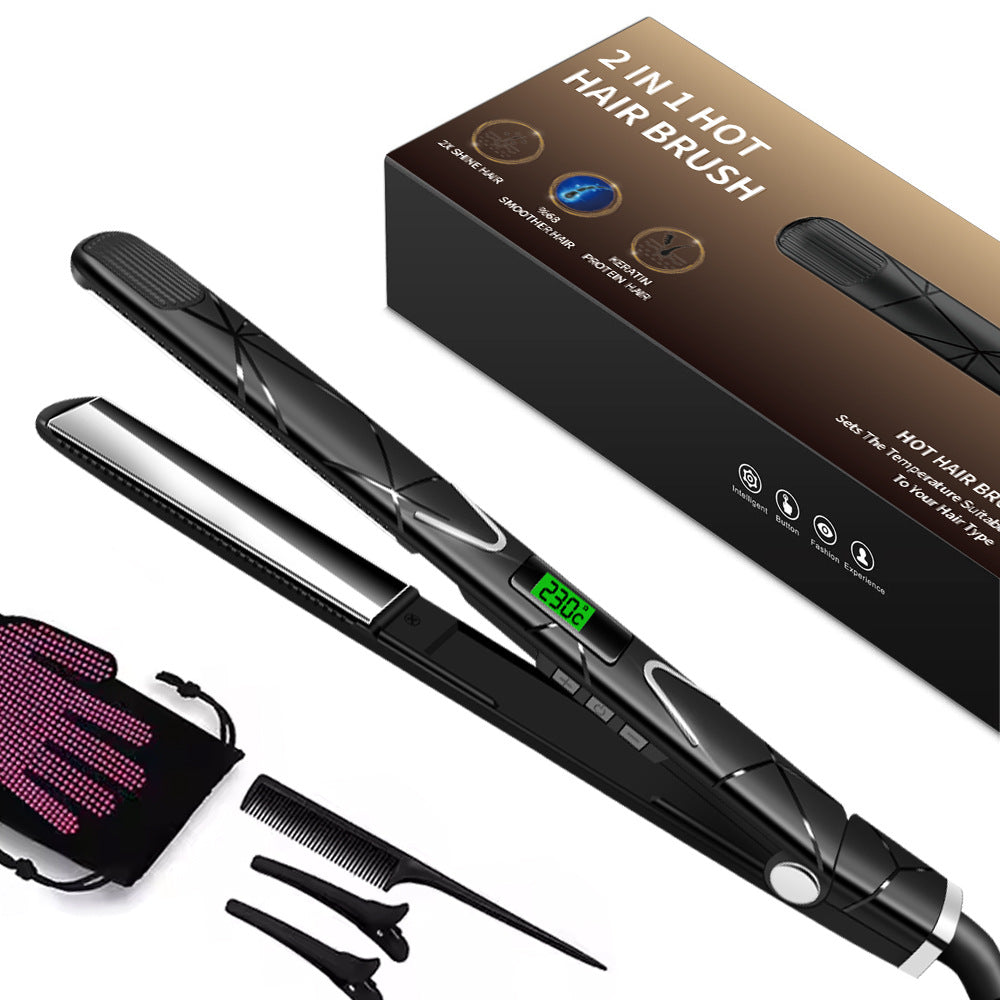 Cross-border special hair straightener Negative ion hair straightener Splint Curling iron Dual-purpose multi-functional two-in-one straight clip