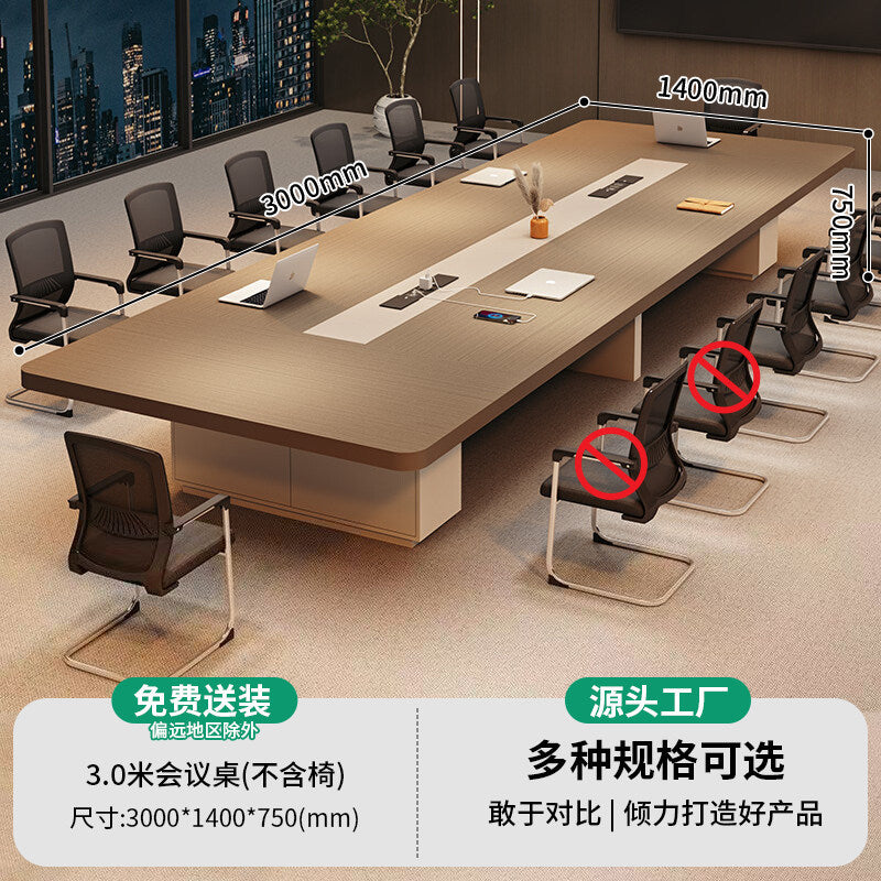 Saint li large conference table, modern minimalist meeting room table and chair set, long table for staff training