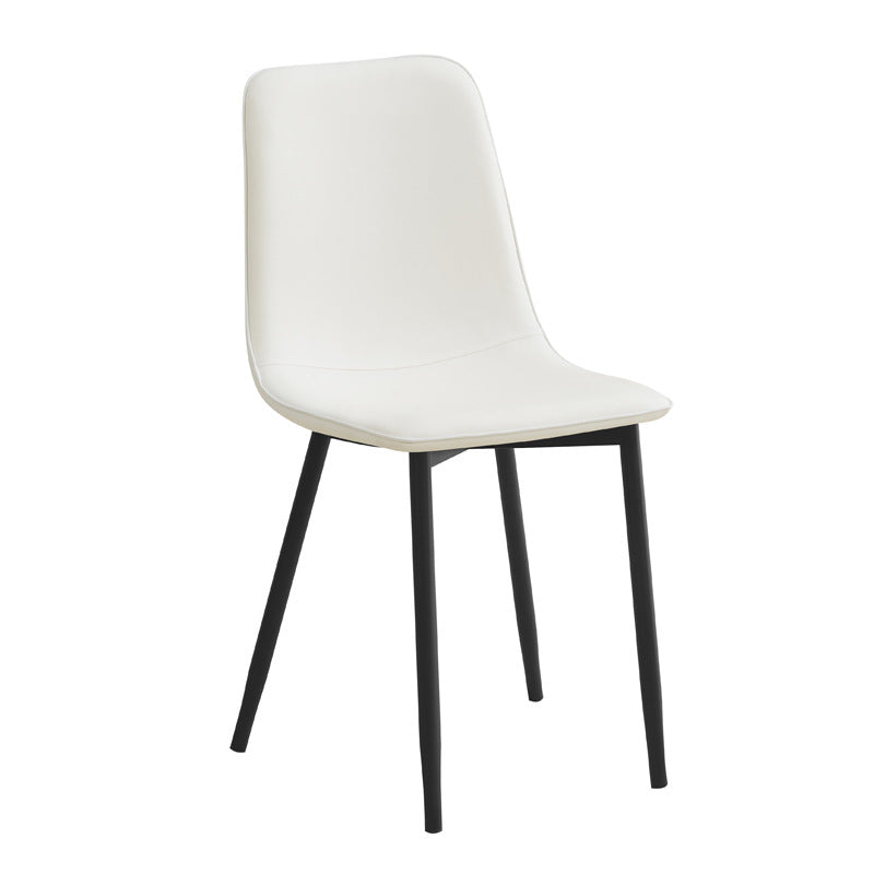 Hotel for homemulti-coloraccessible luxury leather casual reception chair carbon steel frame casual chair pressure resistant spoon chair dining chair
