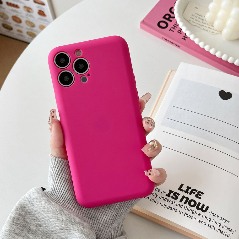 New iphone 16 case, soap-like liquid tpu solid color full coverage protective case for apple 15 pro max