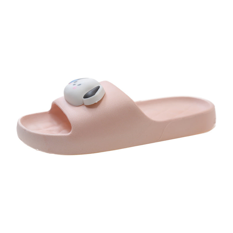 2024 new women's summer cartoon puppy slippers - super comfortable, thick-soled, one-strap casual beach slides