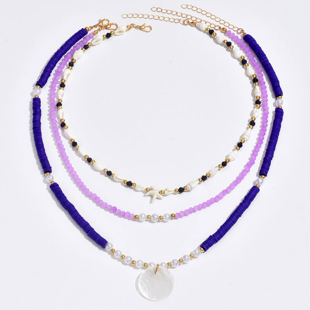 Wholesale seashell necklace set - european & american style, bohemian beach vacation accessories, beaded choker necklace for women