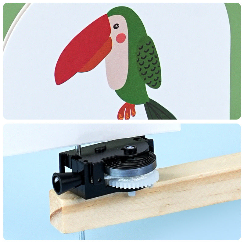 Pull the wire cage bird vision persistence handmade material package primary school students science and technology small production bird into the cage scientific experiment