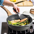 Household frying pan medical stone non-stick pan stripespan flat bottom pan oil-free cooking pot in stock wholesale induction cooker