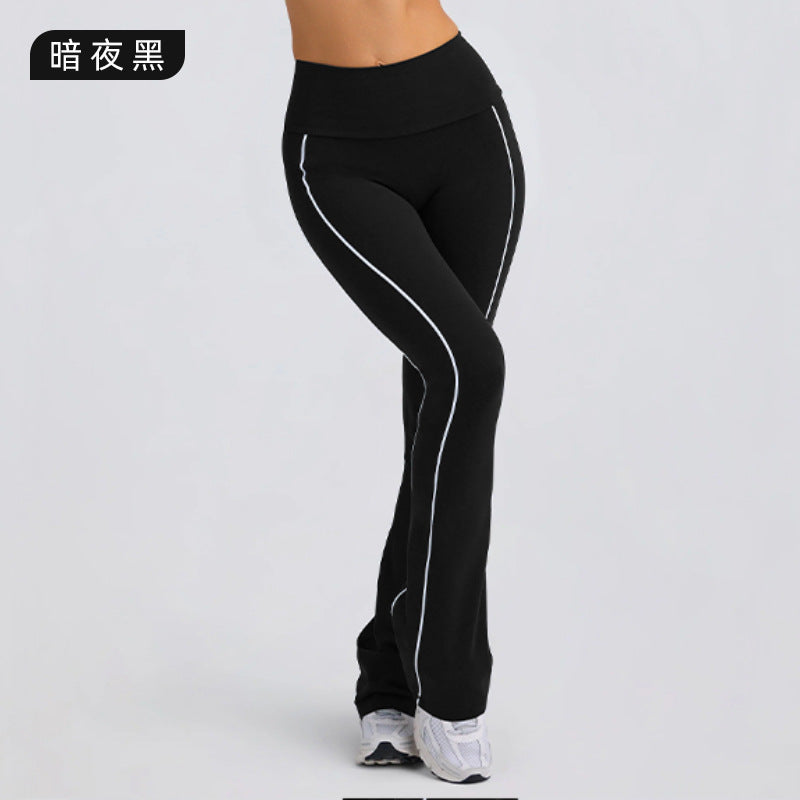 Yoga clothes autumn sling tube top nude bra beautiful back sports intimates running fitness women's bell bottomssuit