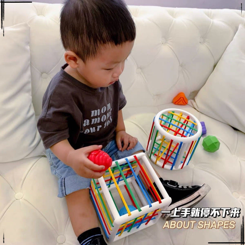 Rainbow Sessele toy shape color cognition hand fine movement training infant early education toy puzzle