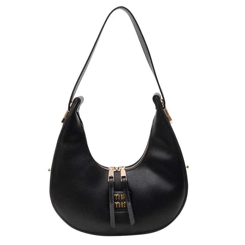 Simple underarm dumpling bag 2025 summer new Korean version handbag niche crescent bag commuter fashion shoulder bag