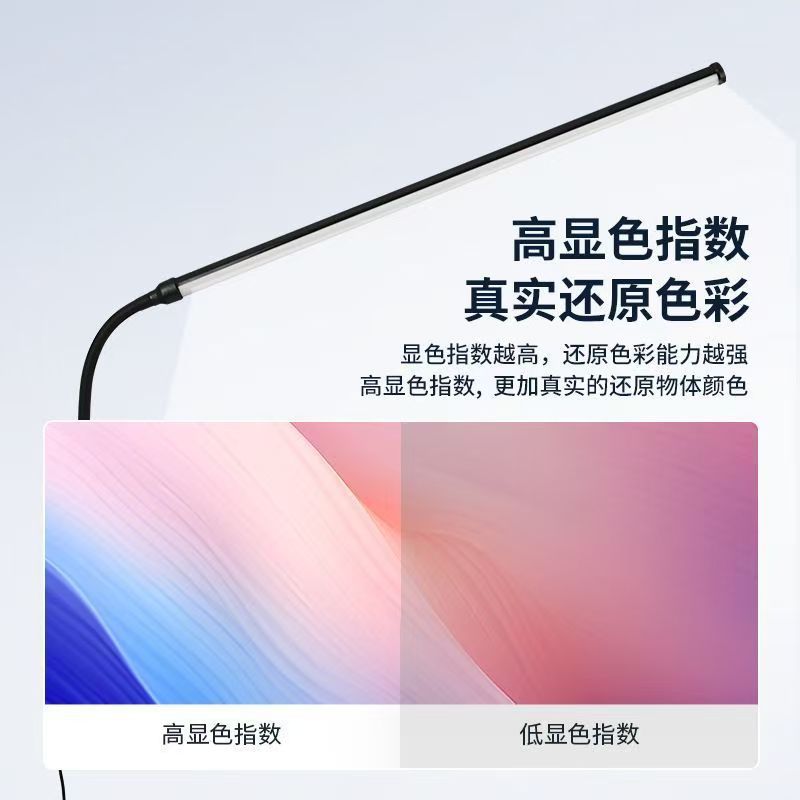 Clip-on desk lamp - eye protection, full spectrum, ideal for studying, reading, writing, and homework - perfect for students and children