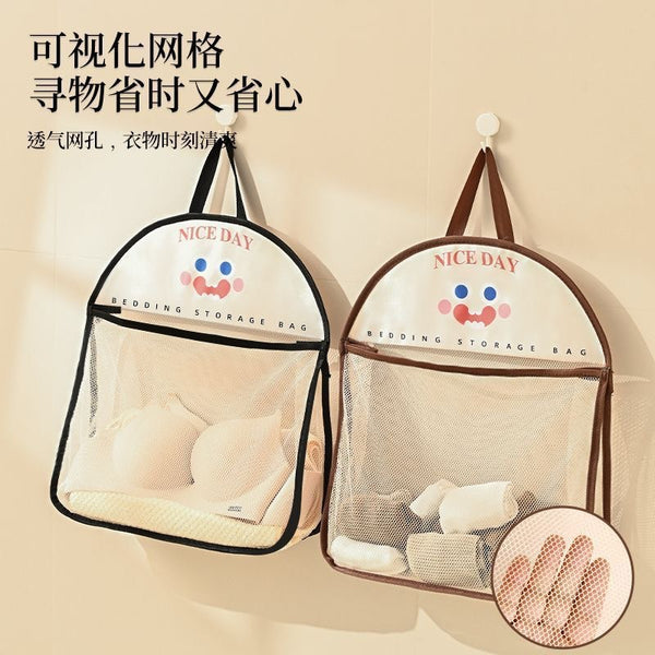 Underwear socks wall hanging mesh pocket storage bag household wardrobe dormitory bedroom door three-dimensional hanging bag storage artifact