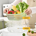 Double-layer sink drain basket six-piece set kitchen living room for home fruit washing plate casual plastic vegetable basket