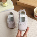 Vancahao girls' fashion lace-trimmed princess shoes, new korean style for spring/autumn , children's flats, single shoes