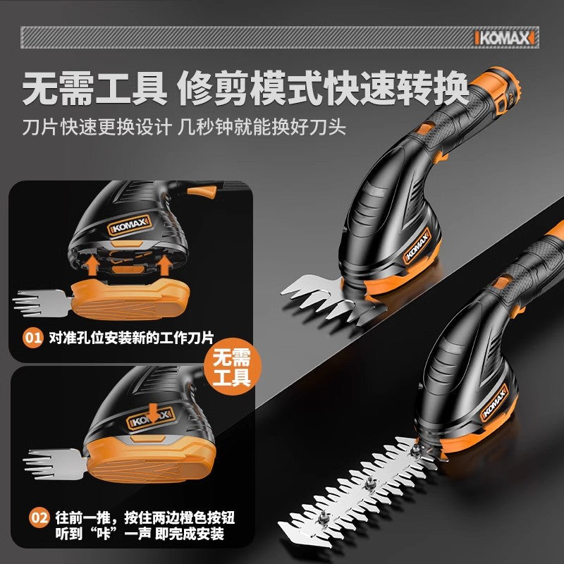 Household multifunctional lawn mower, small rechargeable weeding and grass trimmer, lithium electric pruning shears, garden hedge trimmer