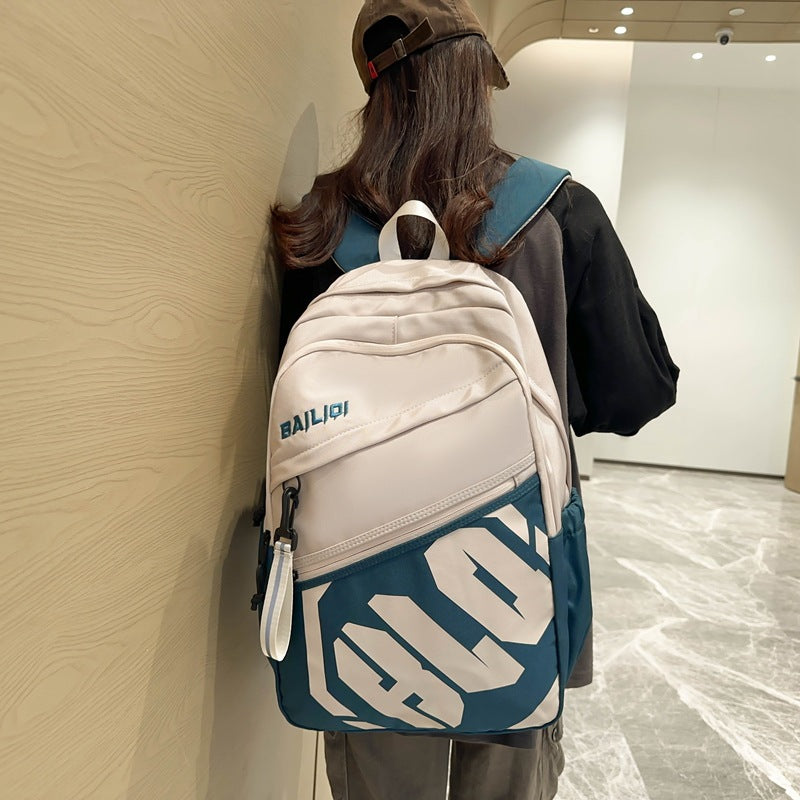 Customizable trendy backpack for college and middle school students, 1000d water-resistant material, multiple colors available, large capacity