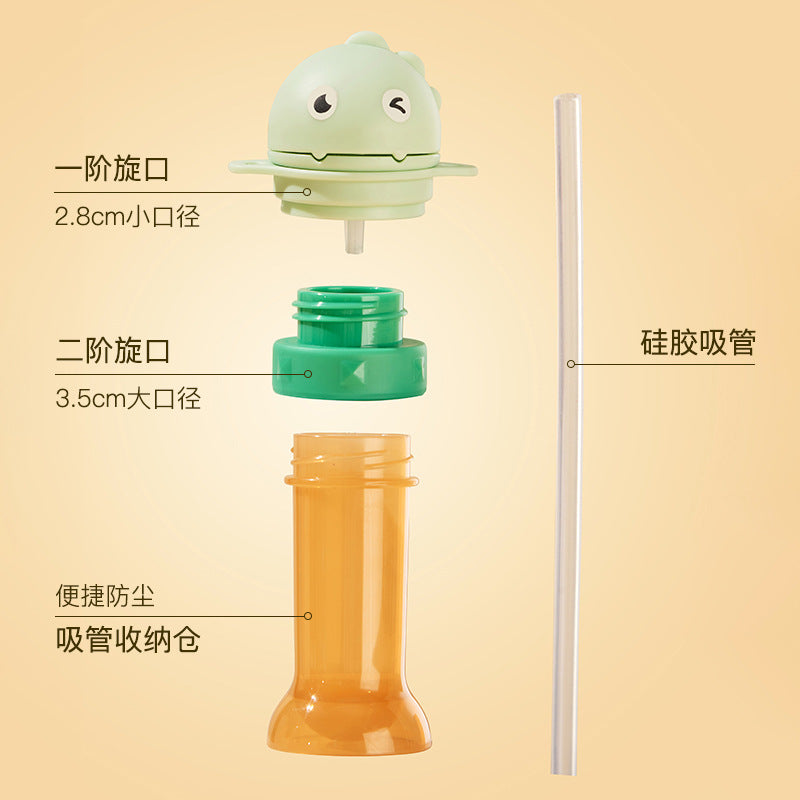 Kids' water bottle anti-choke straw lid - universal adapter for bottled water, sippy cup, and baby bottles