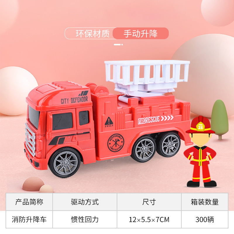 Boys' inertia pull-back excavator bulldozer construction vehicle set - excavator bulldozer toy car - kindergarten small gift toy