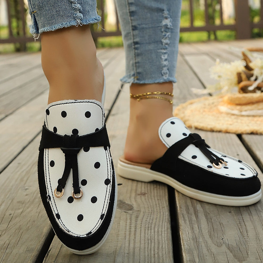 Export mary jane baotou half slippers women's summeroutwearplus size 43flats slip-on lazy women's shoes wholesale
