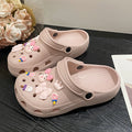 Eva cute clogs for women summer2023new arrivaloutwear beach thick sole home non-slip toe cap sandals
