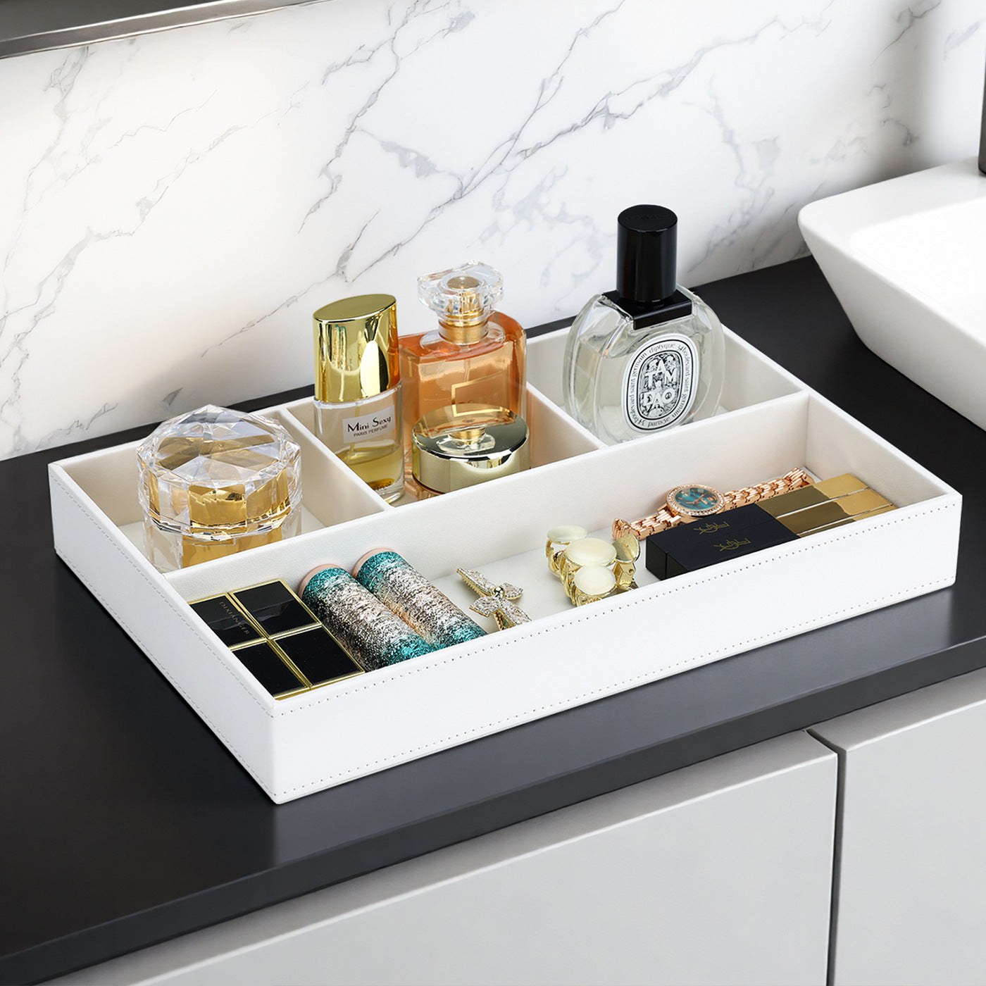 Key remote control product entrance storage box light luxury coffee table storage tray creative home cosmetics jewelry storage tray