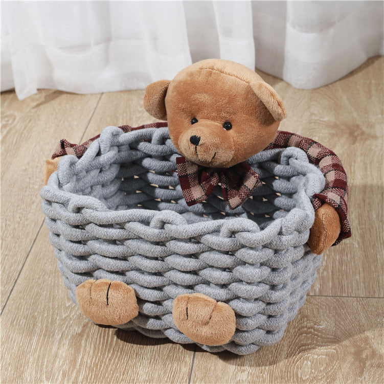 ins desktop storage small bucket skin care products notebook dining table simple pen holder girl heart storage box office