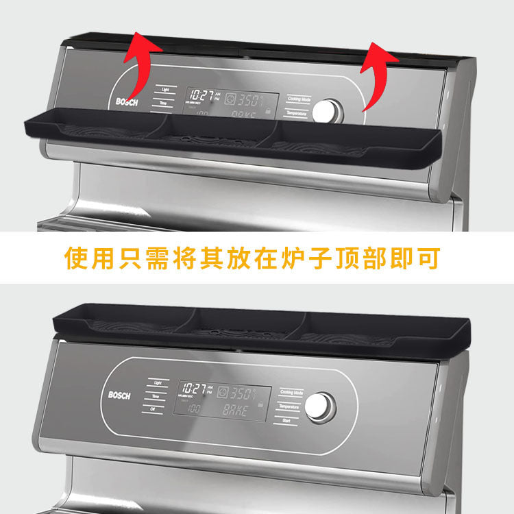 popular silicone oven rack kitchen silicone seasoning storage rack strong magnetic oven stove top rack