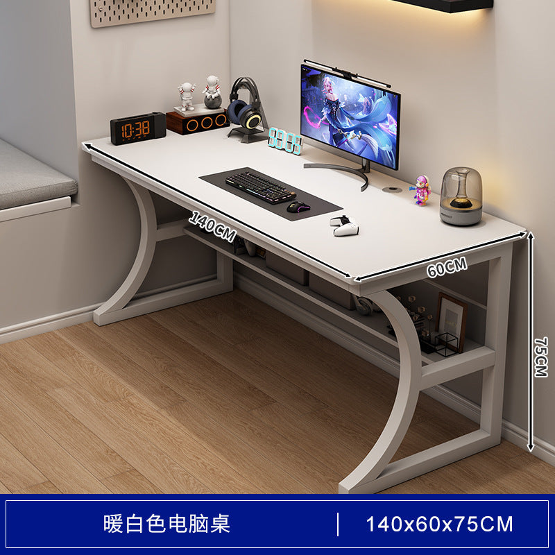 Bedroom study desk computer desk desktop gaming desk home office desk with storage shelf simple desk