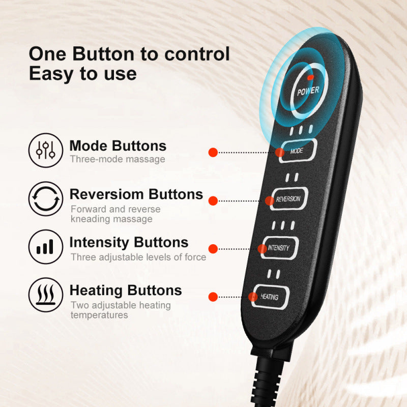 Waist massager english car lumbar support amazon cross-border kneading back shoulder and neck cervical spine massage pillow neck and lumbar spine