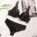 fashion women's carbon silver bra suit anti-sagging push-up steel ring adjustable bra sexy lace underwear
