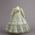 chiffon kids dress holiday banquet classy long sleeves pastoral style dresskids dresses