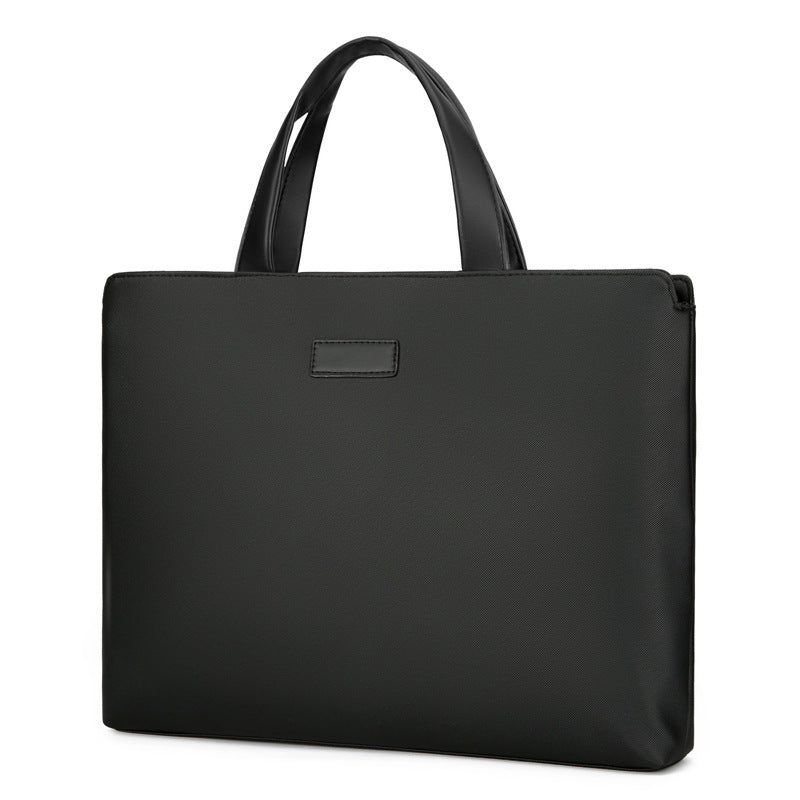 New men's fashion trend horizontal bag business meeting document bag portable briefcase large capacity high value