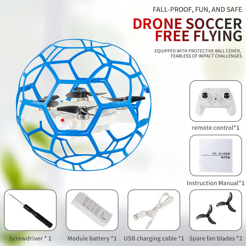New remote control competition soccer drone - specifically designed for competitive play, teaching, and training - quadcopter soccer aircraft