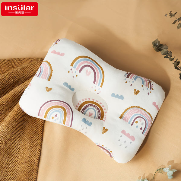 Yinxiuli cotton baby anti-head styling pillow baby styling pillow cotton breathable newborn anti-flat head pillow