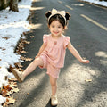 Girls' flutter sleeve shorts set -  lightweight summer outfit - new baby & toddler summer two-piece set