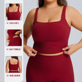 European and american plus size women's quick-dry compression sports tank top for yoga, running, and fitness