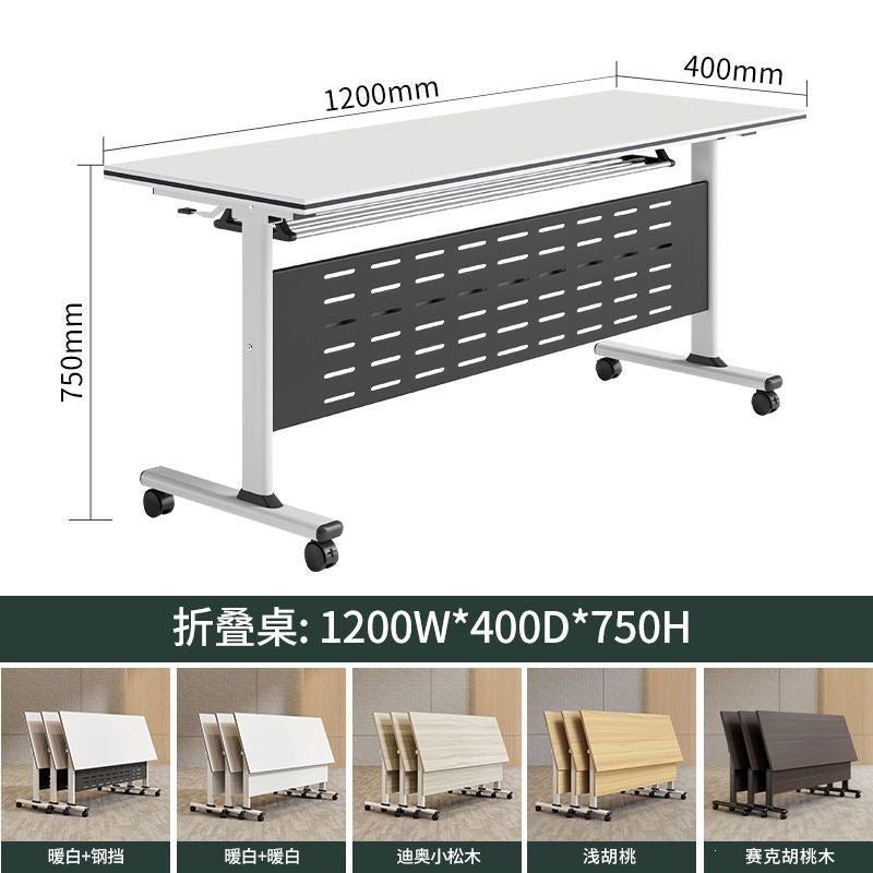 Training table and chair set, mobile office desk, conference room table, educational institution modular desk, folding conference table