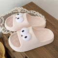 Thick soleeva slippers for women to wear outside summerfashion home indoor cute big eyes couple sandals