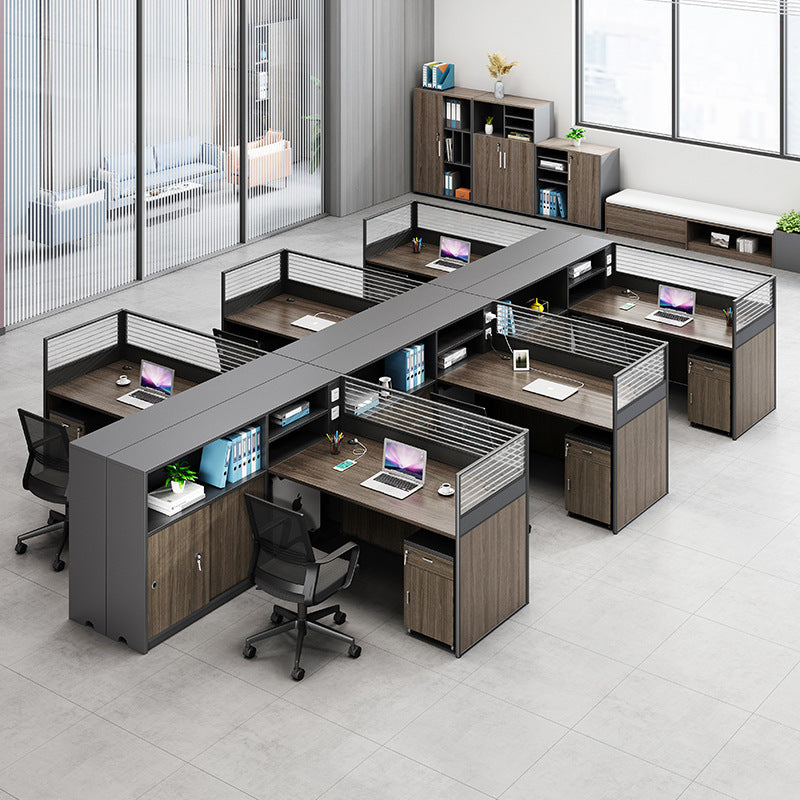 Saint li staff office desk and chair set - minimalist modern computer desk, office financial partition desk