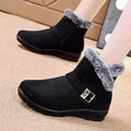 Winter slip-on fleece-lined cotton shoes heattech ladieswear shoes non-slipthickened cotton shoes for middle-aged and elderly people flatsnon-slip granny shoes