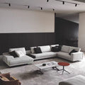 Accessible luxury genuine leather sofa imperial slot l-shaped first layer cowhide art living room sofa italian small apartment corner sofa